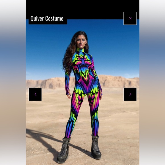 Candy catz quiver costume and wings set, uv reactive - Picture 4 of 4